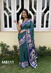 MIRA BELA  SUPER CRAPE SILK SAREE JACQUARD SAREE