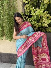 MIRA BELA  SUPER CRAPE SILK SAREE JACQUARD SAREE