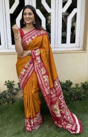 MIRA BELA  SUPER CRAPE SILK SAREE JACQUARD SAREE