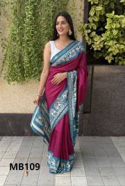 MIRA BELA  SUPER CRAPE SILK SAREE JACQUARD SAREE