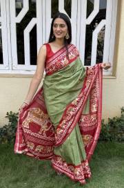 MIRA BELA  SUPER CRAPE SILK SAREE JACQUARD SAREE