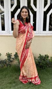 MIRA BELA  SUPER CRAPE SILK SAREE JACQUARD SAREE