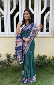 MIRA BELA  SUPER CRAPE SILK SAREE JACQUARD SAREE