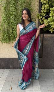 MIRA BELA  SUPER CRAPE SILK SAREE JACQUARD SAREE