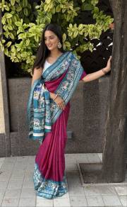 MIRA BELA  SUPER CRAPE SILK SAREE JACQUARD SAREE