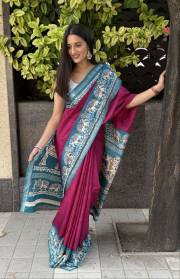 MIRA BELA  SUPER CRAPE SILK SAREE JACQUARD SAREE