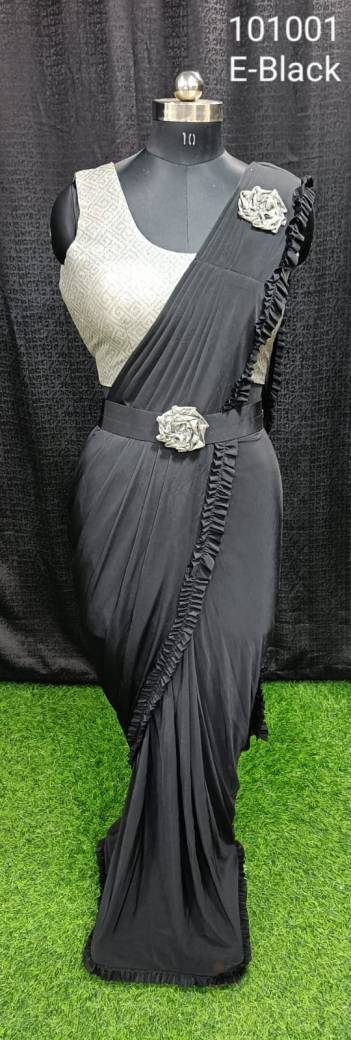 D.NO. 101001E BY AMOHA READYMADE SAREE EXPORTER IN SURAT