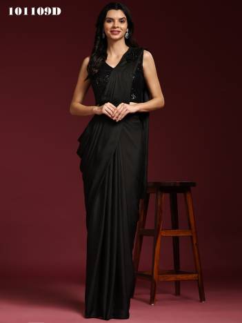 D.NO. 101109A TO 101109F BY AMOHA SATIN FABRIC AND BELT SAREE WHOLESALER IN INDIA