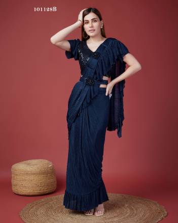 D.NO. 101128A TO 101128D BY AMOHA PARTY WEAR SAREE MANUFACTURER IN INDIA