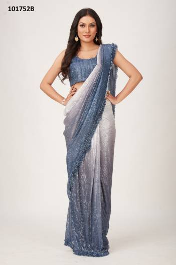 D.NO. 101752A TO 101752D BY AMOHA PARTY WEAR SAREE MANUFACTURER IN INDIA