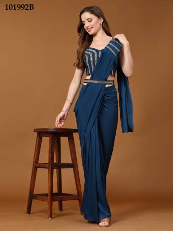 D.NO. 101992A TO 101992E BY PARTY WEAR SAREE MANUFACTURER IN INDIA