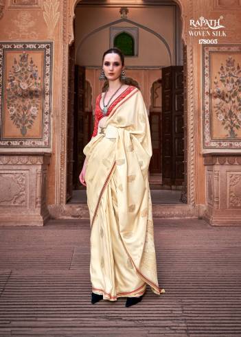 NEHA SILK BY RAJPATH PURE SATIN WITH ZARI WEAVING SAREE & CONTRAST BLOUSE MANUFACTURER IN INDIA