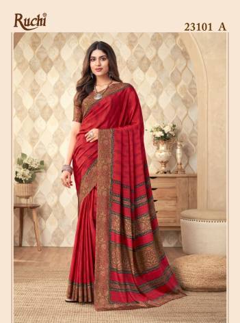 VIVANTA SILK 20TH EDITION BY RUCHI CRAPE SILK SAREE MANUFACTURER IN INDIA