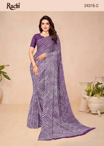STAR CHIFFON VOL-121 BY RUCHI SAREES PRINTED SAREE WHOLESALER IN SURAT
