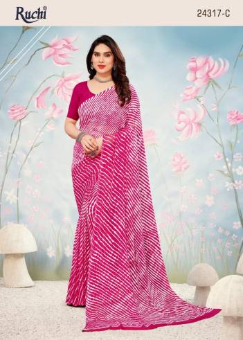 STAR CHIFFON VOL-123  BY RUCHI CHIFFON DESIGNER SAREE WHOLESALER IN INDIA