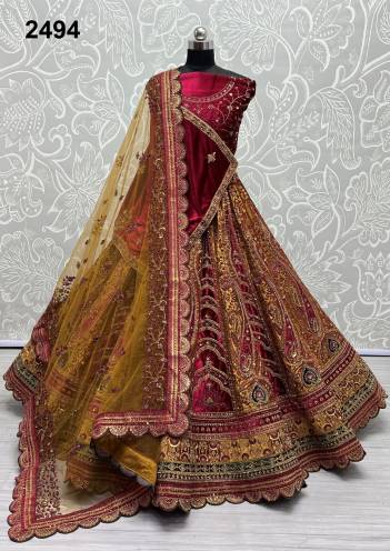 D.NO. 2494 BY ANJANI ART EMBROIDERY LEHENGA CHOLI MANUFACTURER IN INDIA