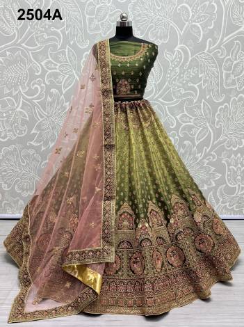 D.NO. 2504A TO 2504E BY ANJANI ART DIAMOND WORK LEHENGA CHOLI MANUFACTURER IN INDIA