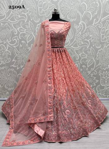 D.NO. 2509A TO 2509D BY ANJANI ART DIAMOND WORK LEHENGA CHOLI WHOLESALER IN INDIA