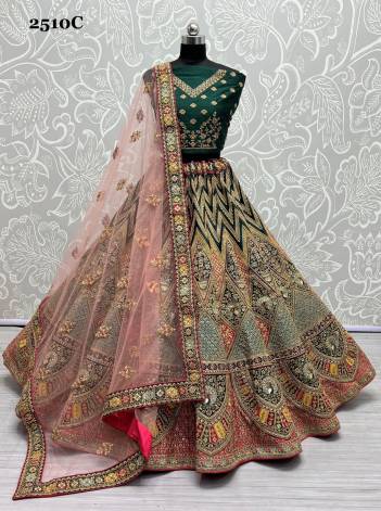 D.NO. 2510A TO 2510C BY ANJANI ART DIAMOND WORK LEHENGA CHOLI WHOLESALER IN INDIA