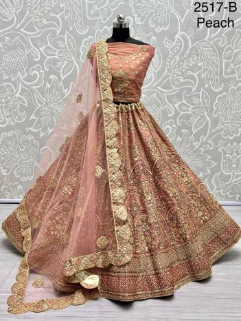 D.NO. 2517A & 2517B BY ANJANI ART EMBROIDERY LEHENGA CHOLI WHOLESALER IN INDIA