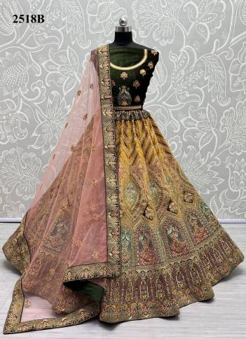 D.NO. 2518A & 2518B BY ANJANI ART DIAMOND WORK DESIGNER LEHNGA CHOLI MANUFACTURE IN INDIA