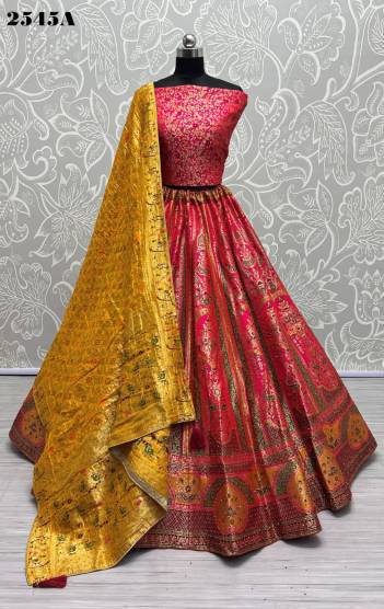 2545A TO 2545C BY BANARASI SILK LEHENGA CHOLI WHOLESALER IN INDIA 