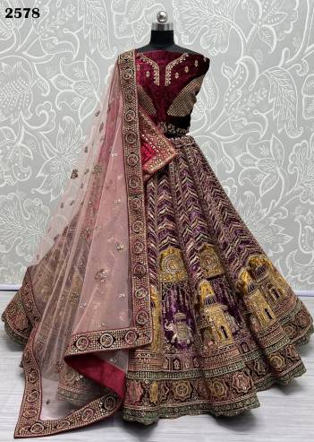 D.NO. 2578 BY ANJANI ART EMBROIDERY LEHENGA CHOLI MANUFACTURER IN INDIA