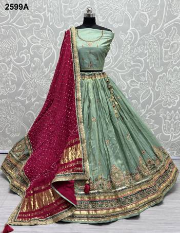 SERIES – 2599A & 2599B BY ANJANI ART FANCY EMBROIDERY LEHENGA CHOLI WHOLESALER IN INDIA