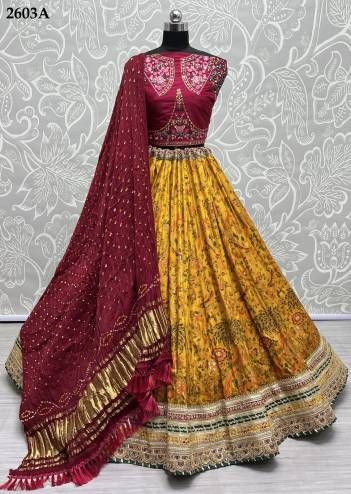 SERIES – 2603A TO 2603E BY ANJANI ART HEAVY PRINTED LEHENGA CHOLI WHOLESALER IN INDIA