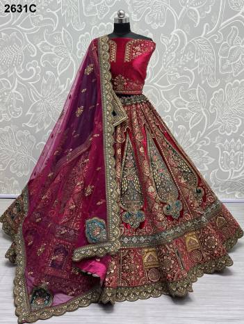 D.NO. 2631A TO 2631D BY ANJANI ART DIAMOND WORK LEHENGA CHOLI WHOLESALER IN INDIA