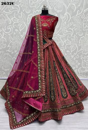 SERIES – 2632 A TO 2632 C BY ANJANI ART DESIGNER LEHENGA CHOLI WHOLESALERS IN SURat