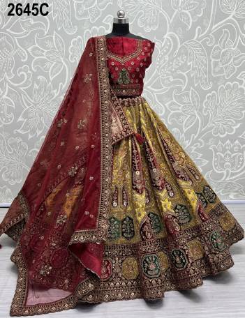 D.NO. 2645A TO 2645C BY ANJANI ART DESIGNER LEHENGA CHOLI WHOLESALERS IN SURAT