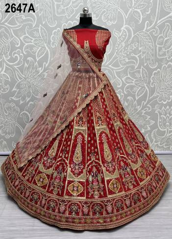 D.NO. 2647A & 2647B BY ANJANI ART DESIGNER LEHENGA CHOLI WHOLESALERS IN SURAT