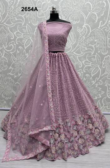 D.NO. 2654A TO 2654D BY ANJANI ART EMBROIDERY LEHENGA CHOLI WHOLESALER IN INDIA