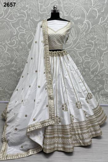 D.NO. 2657 BY ANJANI ART SILK LEHENGA CHOLI WHOLESALER IN INDIA