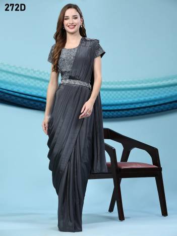 D.NO. 272A TO 272D BY AMOHA SILK SATIN SAREE MANUFACTURER IN IDIA