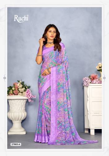 CHERRY VOL-37 BY RUCHI CHIFFON SAREE MANUFACTURER IN INDIA