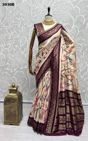 D.NO. 3030A & 3030B BY ANJANI ART COTTON SAREE MANUFACTURER IN INDIA