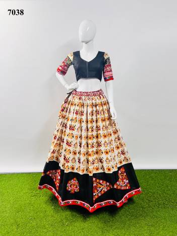D.NO. 7038 BY AAWIYA NAVRATRI  LEHENGE CHOLI MANUFACTURE IN INDIA
