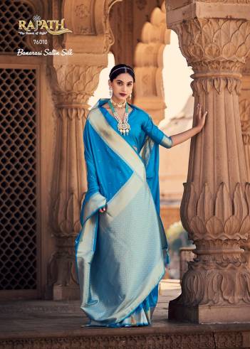 RUBAB SATIN SILK BY RAJPATH PURE BANARASI SATIN SILK SAREE MANUFACTURER IN INDIA