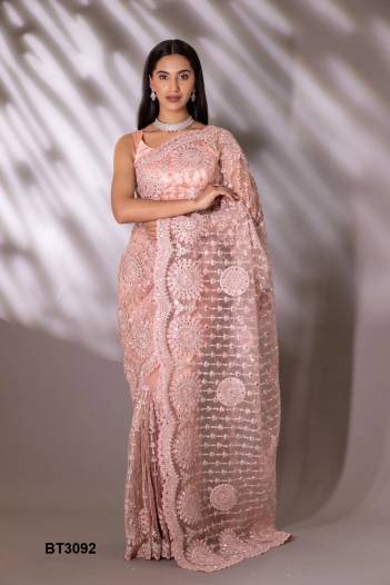 D.NO. BT3092 BY BT ORGANZA SILK SAREE WHOLESALER IN INDIA