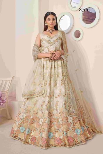 VOLUME-52 BY ARYA DESIGNER NET LEHENGA CHOLI MANUFACTURER IN INDIA