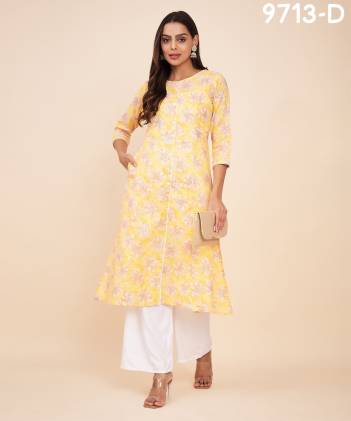 LABEL KHOJ 9713A TO 9713D DESIGNER KURTI WHOLESALER IN SURAT
