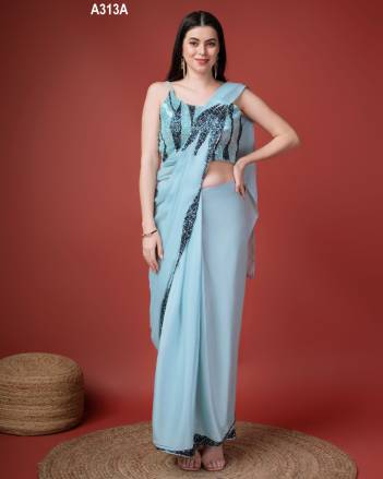 SERIES A313A TO A313D BY AMOHA FANCY SAREE MANUFACTURER IN INDIA