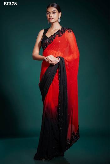 D.NO. BT378 BY BT HEAVY EMBROIDERY SAREE WHOLESALER IN INDIA