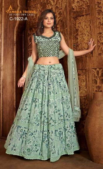 D.NO. C1922A TO C1922C BY AMOHA EMBROIDERY LEHENGA CHOLI MANUFACTURER IN INDIA 
