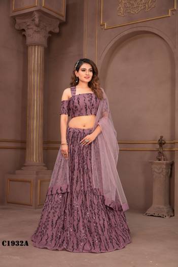 D.NO. C1932A TO C1932D BY AMOHA EMBROIDERY LEHENGA CHOLI WHOLESALER IN INDIA