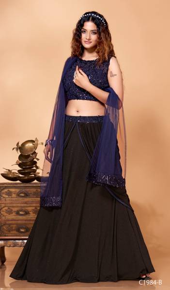 D.NO. C1984A TO C1984D NX BY AMOHA BOWL SEQUIN LEHENGA CHOLI MANUFACTURER IN INDIA