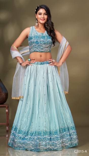 D.NO. C2015A&B BY AMOHA CHINON LEHENGA CHOLI MANUFACTURER IN INDIA