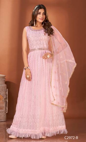 D.NO. C2972A TO C2972C BY MIRROR WORK GOWN WHOLESALER IN INDIA 